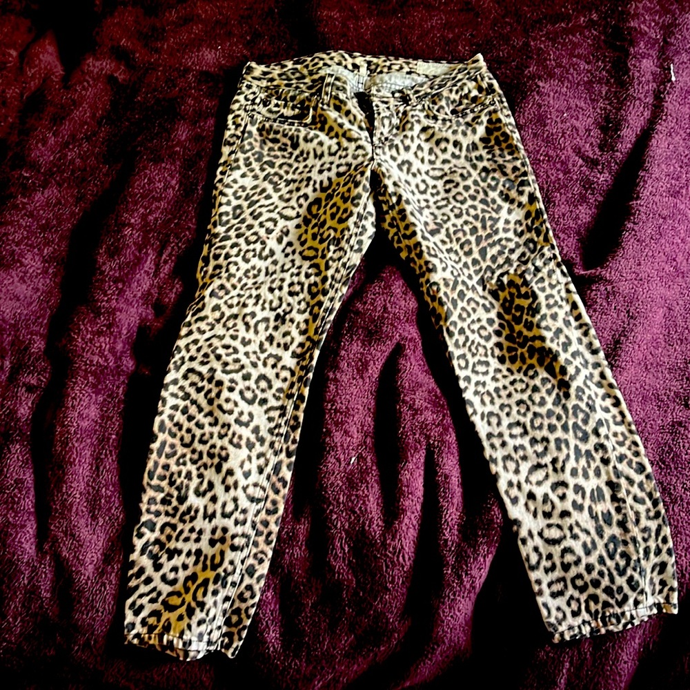 Size 27 Rag And Bone Leopard Print Cotton Jeans. - image 1